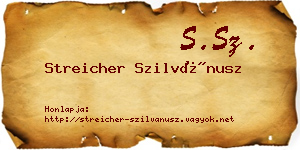 Streicher Szilvánusz névjegykártya